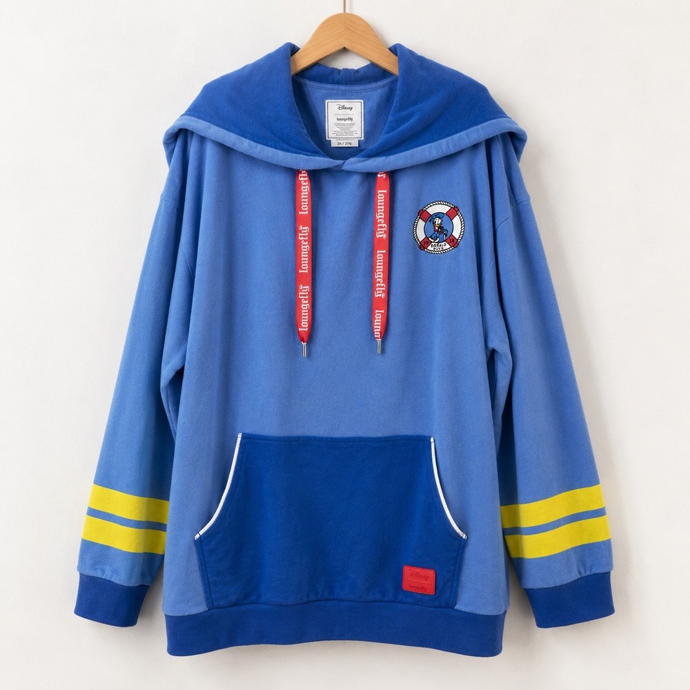 Disney Loungefly Donald Duck Sailor Cosplay Hoodie Unisex 2X Disneybound Retro
